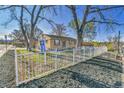 Property with a well-maintained lawn, showcasing curb appeal and a white picket fence at 611 Winona Ct, Denver, CO 80204