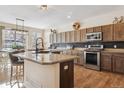 Spacious kitchen featuring an island, stainless steel appliances, and wood cabinets at 3238 Brushwood Dr, Castle Rock, CO 80109