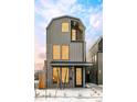 Three-story modern house boasts clean lines and a private balcony at 277 S Jackson St, Denver, CO 80209