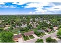 Neighborhood aerial shot showcasing lush greenery and the home's surroundings at 6666 S Pennsylvania St, Centennial, CO 80121