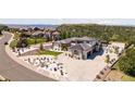 Expansive aerial view of the property showcasing the home's setting and landscaping at 6915 Tremolite Dr, Castle Rock, CO 80108