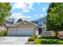Charming two-story home featuring a well-maintained lawn, mature trees, and a spacious three-car garage at 5134 S Ouray Ct, Centennial, CO 80015