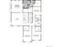 Second floor plan featuring a primary bedroom with ensuite bath, loft, laundry, and three additional bedrooms at 8338 Snake River St, Littleton, CO 80125