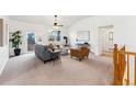 Bright living room with large windows, neutral decor, and an open layout for modern living at 2412 Windmill Dr, Longmont, CO 80504