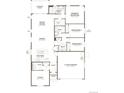 Detailed floor plan showcasing the layout with bedrooms, kitchen, living spaces, and garage at 24747 E 40Th Ave, Aurora, CO 80019