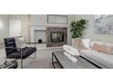 Cozy living room featuring a fireplace and comfortable seating at 9877 Grove St # C, Westminster, CO 80031