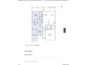 Detailed floor plan showcases the layout with kitchen, bedrooms, living and garage spaces at 3979 Descent St, Castle Rock, CO 80108