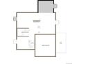Basement floor plan showing an unfinished basement with an unexcavated portion and bathroom pre-plumbing at 283 Wooten Ave, Brighton, CO 80601