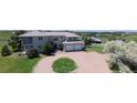 Beautiful two-story home featuring an attached two-car garage and dirt circular driveway at 595 W Oak Hill Ln, Castle Rock, CO 80108