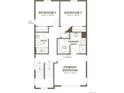 Floorplan of the second floor, with three bedrooms, including a primary bedroom suite at 1227 Rhett Dr, Erie, CO 80026