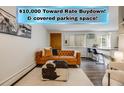 Inviting living room featuring hardwood floors, stylish furniture, and natural light, creating a warm ambiance at 1349 Race St # 5, Denver, CO 80206