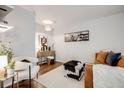 Well-lit living room with contemporary furnishings and minimalist decor creating an inviting space at 1349 Race St # 5, Denver, CO 80206