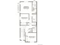 Second-floor plan featuring a main bedroom with an ensuite bath, two additional bedrooms, and a full bathroom at 22813 E Tufts Ave # A, Aurora, CO 80015