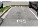 Designated parking space with clearly marked 
