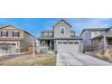 Charming two-story home with a two-car garage, stone accents, and a well-maintained front yard at 1066 S Eaton Park Ct, Aurora, CO 80018