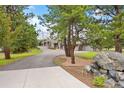 Long driveway leads to this well maintained estate with mature trees at 32399 Woodland Dr, Evergreen, CO 80439