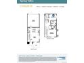 Detailed floor plan showcasing the layout of the 2-bedroom home with a garage, kitchen, and living spaces at 1444 Coral Pl, Longmont, CO 80501