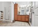 Clean bathroom with updated vanity and shower at 3000 Blue Sky Cir # 11-108, Erie, CO 80516