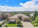 Luxury home with mountain views and landscaped yard at 9005 Stonecrest Way, Highlands Ranch, CO 80129