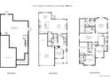 Floor plan showcasing the layout of the basement, first floor, and second floor of the home at 13729 Daffodil Pt, Parker, CO 80134