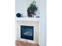 Close-up of the fireplace and decor details at 14700 E 104Th Ave # 2605, Commerce City, CO 80022
