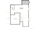Unfinished basement floor plan with optional bath rough in and potential for a 3-car garage at 7034 E 126Th Dr, Thornton, CO 80602
