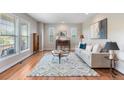 Comfortable living room with natural light, plush sofa, and stylish decor at 1519 Stonehill Ct, Castle Rock, CO 80104