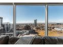 Stunning city view from the comfort of your home, featuring modern architecture and blue skies at 1700 Bassett St # 1808, Denver, CO 80202