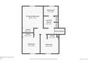 Floorplan shows layout of bedrooms, bathroom, and laundry room dimensions at 16820 Bitterbrush, Parker, CO 80134