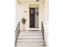 Inviting front porch with a classic door and decorative plant, creating a warm welcome at 250 S Ogden St, Denver, CO 80209