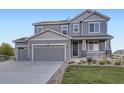 Charming two-story home with landscaped front yard and an attached two car garage at 5641 Echo Hollow St, Castle Rock, CO 80104