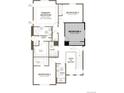 Second-floor layout featuring the main bedroom, three additional bedrooms, two baths, and laundry at 9286 Telluride Ct, Commerce City, CO 80022