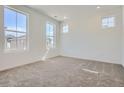 Spacious bedroom with ample natural light from multiple windows, neutral carpet, and freshly painted walls at 2128 S Haleyville Way, Aurora, CO 80018