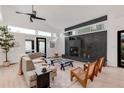 Bright living room features a modern fireplace, neutral decor, and an open floor plan at 520 Columbine St, Denver, CO 80206