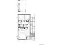 Floor plan of a two story home with two bedrooms and open floor plan living at 410 Bountiful Ave, Longmont, CO 80501