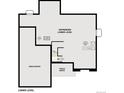 Floor plan of the unfinished lower level with future rough-in bath and space for utilities at 2560 Lupton Ln, Lafayette, CO 80026