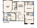Floor plan of the upper level, including the owner's suite and bath, laundry, loft/office, and bedrooms at 2560 Lupton Ln, Lafayette, CO 80026