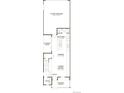 Open-concept floor plan with kitchen, dining, living room, 2-car garage, covered patio, and covered porch at 1366 Penner Dr, Erie, CO 80026
