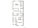 Upstairs floor plan featuring a primary bedroom, two bedrooms, and two bathrooms at 1366 Penner Dr, Erie, CO 80026