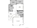 First floor layout features gourmet kitchen, dining room, great room, sunroom, and a two-car garage at 1411 Lumber Ridge N Cir, Erie, CO 80516