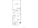 Main floor plan featuring a spacious kitchen, dining, living area, 2-car garage and covered patio at 17105 E Alameda Pkwy, Aurora, CO 80017