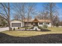 Charming single-story home featuring a tidy lawn, updated walkway, and modern garage at 5145 S Clarkson St, Greenwood Village, CO 80121