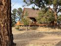 A-frame style home nestled in a wooded area at 4924 S Indian Trl, Evergreen, CO 80439