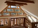 Open loft area with large windows and mountain views at 4924 S Indian Trl, Evergreen, CO 80439