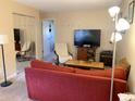 Cozy living room featuring neutral walls, carpet, and ample natural light at 3161 Madison Ave # R313, Boulder, CO 80303