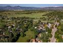 Panoramic aerial view of the property showcasing its scenic location with mountain views at 6396 Twin Lakes Rd, Boulder, CO 80301