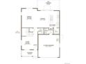 Detailed floor plan showcasing the layout with open concept kitchen, dining, great room, and flex room at 24790 E 39Th Ave, Aurora, CO 80019