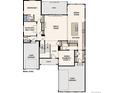 Floor plan showcasing the main level of a modern home with an open-concept design, including garage and dining space at 13940 Hanging Lake St, Parker, CO 80138