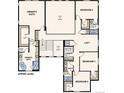 Upper-level floor plan highlighting bedrooms, owner's suite, bathrooms, and a loft area of a modern home at 13940 Hanging Lake St, Parker, CO 80138