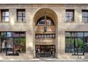 Midland Lofts entrance featuring an arched doorway and glass doors at 444 17Th St # 304, Denver, CO 80202